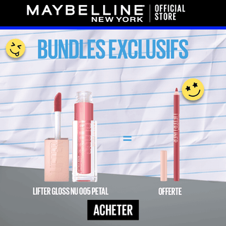 MAYBELLINE LIFTER GLOSS À LÈVRES REPULPANT 005 PETAL = LINER LIP LINER 009 PEAKING
