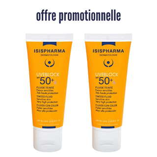 Pack Promo ISISPHARMA Uveblock Fluide Teinté SPF50+ Claire x2 (Offre Promotionnelle)
