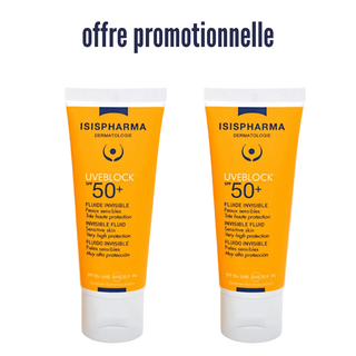 ISISPHARMA Uveblock Fluide Invisible SPF50+ 40ml x2 (Offre Promotionnelle)