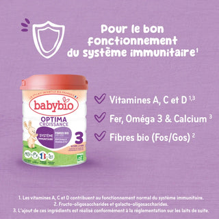Babybio optima 3 croissance lait 3ème âge 800g