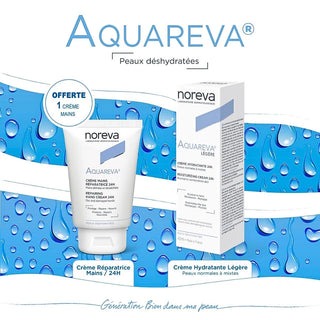 Aquareva Pack Crème Hydratante Légère = Crème Mains Réparatrice Offerte
