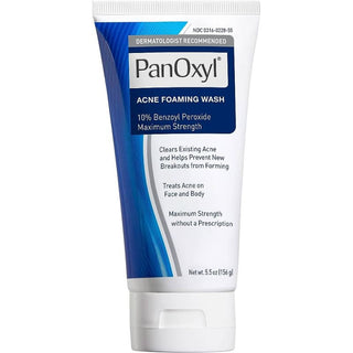 PanOxyl Acne Foaming Wash Benzoyl Peroxide 10% Maximum Strength 156g