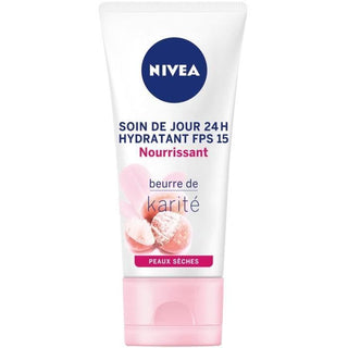 NIVEA Soin de jour 24h hydratante Nourrissante huile d'amande peaux sèches - 50 ml