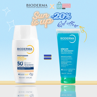 Coffret Bioderma Photoderm XDefense Teinte 01 = Sébium Gel Moussant 100ml Offert