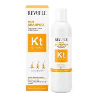 REVUELE KERATIN+ SHAMPOOING RÉPARATEUR BRILLANCE AVEC COMPLEXE KERATRIN 200ML