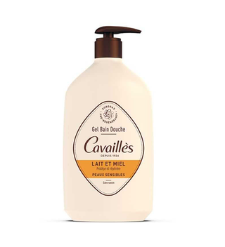 CAVAILLES GEL BAIN ET DOUCHE LAIT ET MIEL PEAUX SENSIBLES 1L