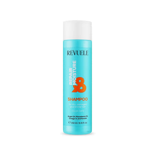 Revuele Shampooing Renforce et Répare les Cheveux Secs et Abîmés Anti-Frisottis 250ML