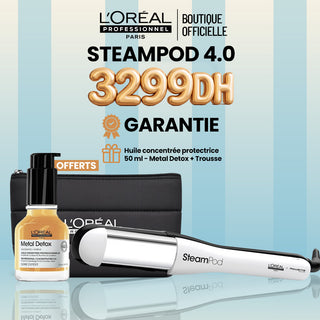 L'Oréal Professionnel SteamPod 4.0 = Metal Detox Huile Concentrée 50ml + Trousse Offerte