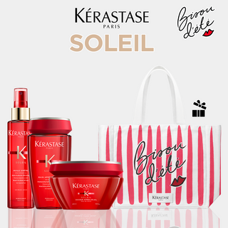 Kérastase Soleil – Rituel Complet Après-Soleil Bain 250 ml + Masque 200 ml + Huile Sirène 150 ml = Sac Bisou d'Été OFFERT