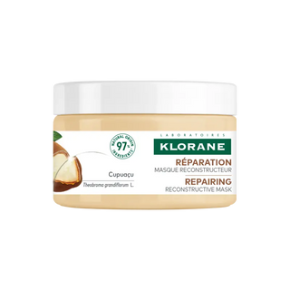 Klorane Cupuaçu Réparation Masque Reconstructeur 250 ml, masque capillaire nourrissant au beurre de Cupuaçu pour cheveux très secs et abîmés, BeautyMarket parapharmacie Maroc.