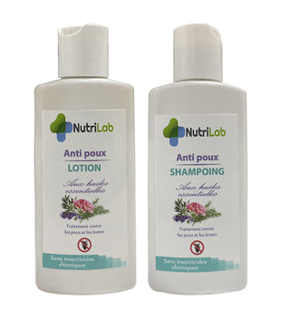Nutrilab anti poux lotion et shampoing 125ml pack 2en1