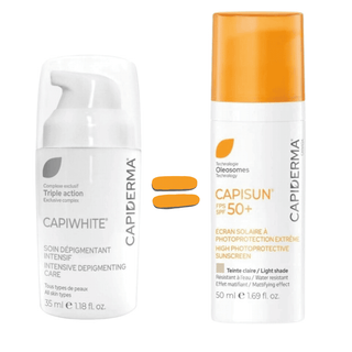 Capiderma Pack Capiwhite Soin Dépigmentant 35 ml = Capisun Écran Teinté Clair SPF50+ offert