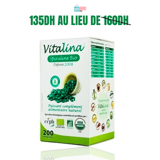 Vitalina Spiruline Bio – 200 Comprimés