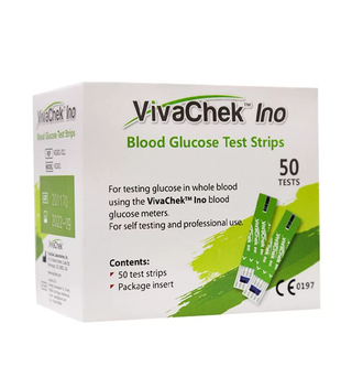 VIVACHEK INO BLOOD GLUCOSE TEST STRIPS 50 tests