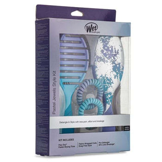 Wet Brush Pro Kit de Style Bijoux Pastel – coffret brosse démêlante et accessoires de coiffage pastel