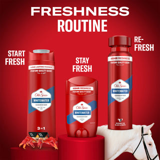 OLD SPICE WHITEWATER GEL DOUCHE HOMME 3-EN-1 FRAÎCHEUR 400 ML