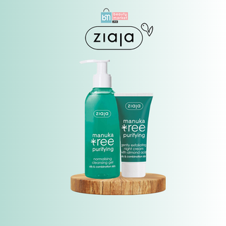 Ziaja Pack peau grasse Manuka Tree Gel Nettoyer Purifiant 200ml + Manuka Tree Creme De nuit 50ml