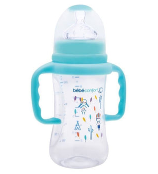 Bebe Confort – Biberon Maternity avec poignées 270 ml – Indians Bleu (6-24M +)