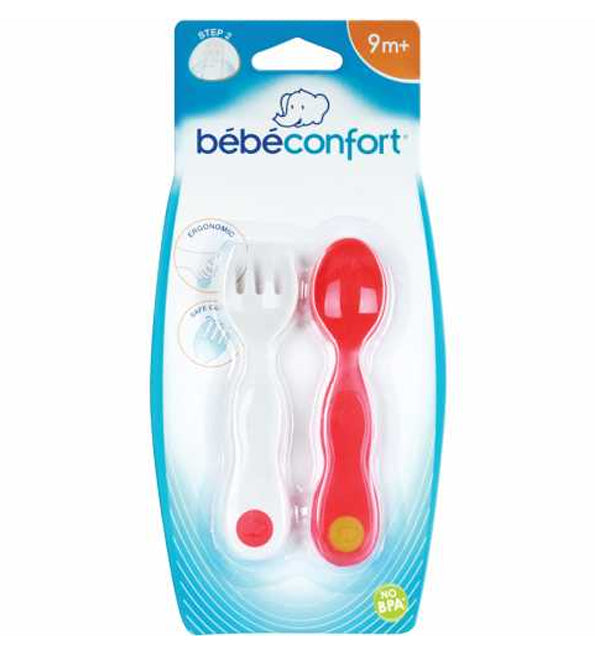 Bebe Confort – 2 Couverts d'apprentissage ergonomiques – Sport (9M