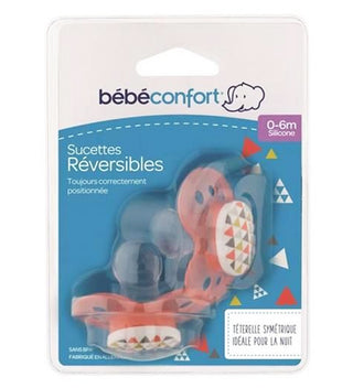 Bebe Confort – Sucettes réversibles en silicone (x2) – Rouge (0-6M +)