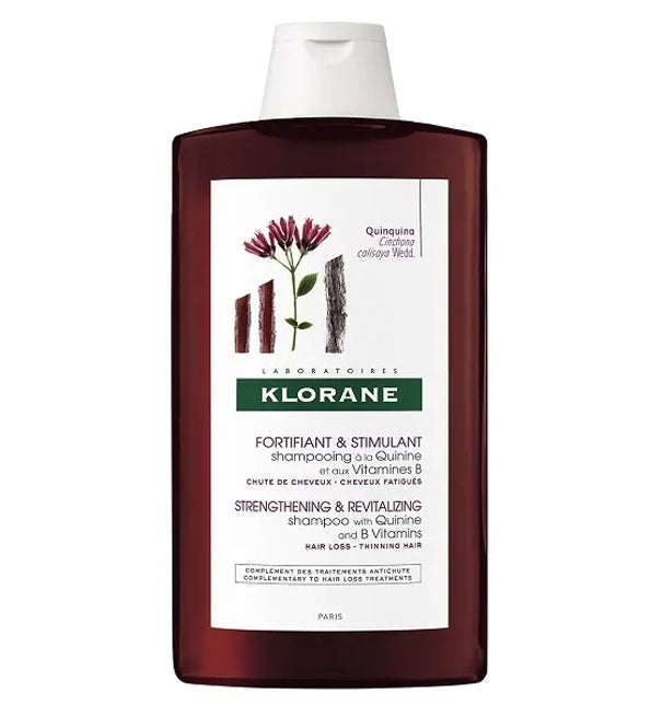 Klorane Shampoing à la Quinine et aux Vitamines B – 400 ml + 1 Baume KLORANE CUPUACU Format Voyage + Trousse OFFERTS