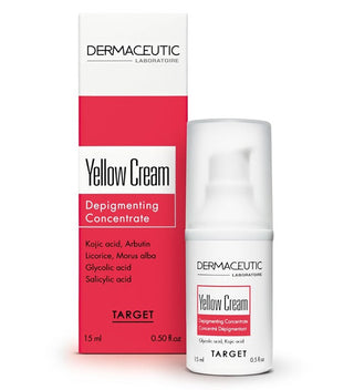 Dermaceutic – كريم أصفر متخصص في تفتيح لون البشرة – 15 مل