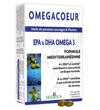 زيت السمك Holistica Omegacoeur - 60 كبسولة هلامية