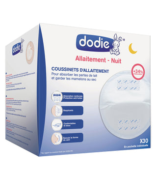 Dodie – Coussinets d’allaitement nuit (x30)