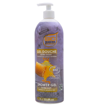 Bio Seasons – Gel douche Extra Doux au Miel – (Pompe 1L)