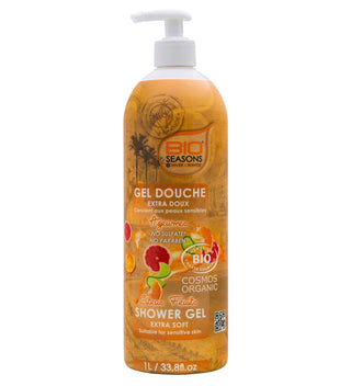 Bio Seasons – Gel douche Extra Doux aux Agrumes – (Pompe 1L)