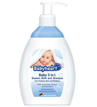 BABYHEART GEL POUR BÉBÉ 3-EN-1 DOUCHE BAIN ET SHAMPOING 250ML