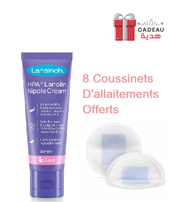 Lansinoh Crème Mamelons Lanoline – 40 Ml + 8 coussinets d
