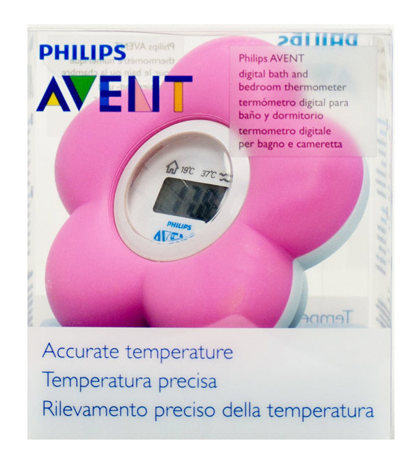 Avent – SCH550/21 – Thermomètre bain et chambre pour bébé (Rose)