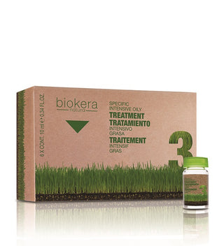 Biokera Ampoules Traitement intensif Cheveux gras 6Ampoules*10ml