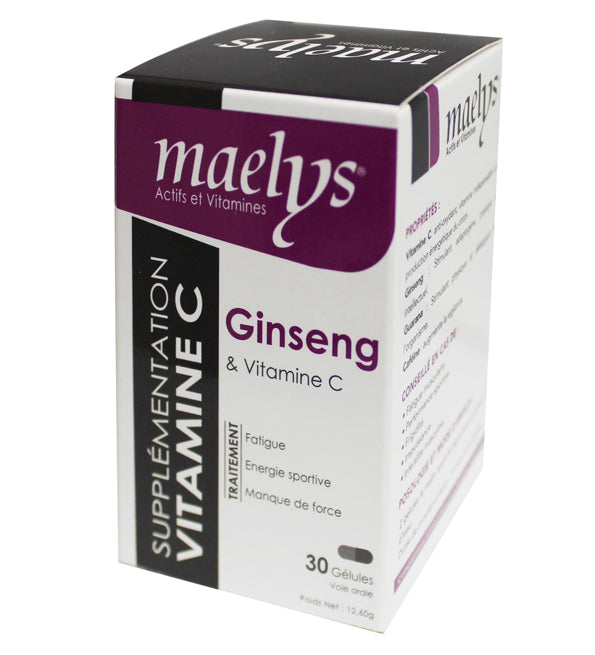 Maelys Ginseng et Vitamine C – 30 Gélules