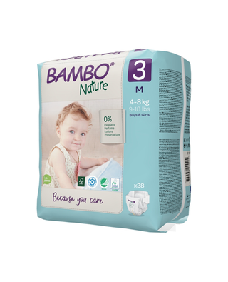 Bambo Nature 3, couches M / 4-8kg/52un