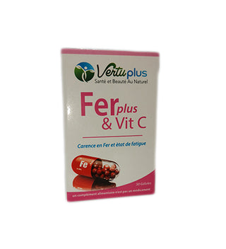 VERTUPLUS FERplus & vit C 30 GELULES